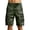 Green_001, variant on CIENVNSTG Men's Multi-Pocket Washed Cotton Cargo Shorts, Loose Fit Knee-Length Casual Shorts with Drawstring Hem Green L