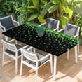 thumbnail image 2 of St. Patrick's Day Table Cloths for 4 Foot Rectangle Tables, Spring Lucky Shamrocks Leaves Black Patio Waterproof Elastic Fitted Tablecloths, Washable Rectangular Table Cover for Camping, 2 of 8