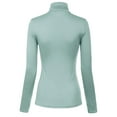 thumbnail image 4 of MixMatchy Women's Long Sleeve Turtleneck Lightweight Pullover Slim Fit Top, 4 of 4