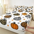 thumbnail image 3 of Feelyou Plaid Pumpkin Twin Sheet Sets, Cartoon Stars Print Twin Fitted Sheet, Western Harvest Flat Sheet, Super Cozy Room Decor, 3 Piece, 3 of 7