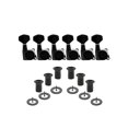 thumbnail image 2 of Guitar Tuners Keys Tuning Pegs 6-in line Right Hand Black Strat Headstock Machine Heads, 2 of 5