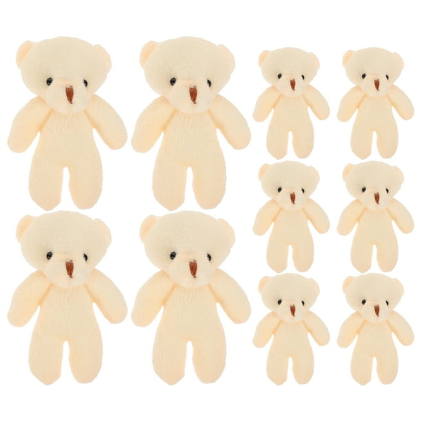 20 piezas Mini figuritas de osos de peluche, osos pequeños adorables, colgantes de osos colgantes