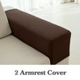 thumbnail image 7 of Sanmadrola Waterproof Couch Cushion Cover for Sectional Sofa,Slipcover Stain Resistant High Elasticity Wear-Resistant Striped Sofa Cover,Brown 2 Armrest cover for Furniture, Children, Pets, 7 of 7
