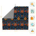 thumbnail image 3 of Rocae Mexican Flower for Drying Mat for Kitchen 16*18 inch Easy to Clean Dish Rack Pad, 3 of 8