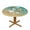 Beach, variant on Ocean Turtle Fitted Tablecloth Round with Elastic Edged, Waterproof Wipe Clean Dining Table Cover for Outdoor Indoor Patio Kitchen - Fits Tables 45" to 50" Diameter
