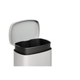 thumbnail image 4 of Step-On Trash Can Set – 13.2 & 2.6 Gal Stainless Steel – Soft-Close Lid & Removable Buckets – Odor Control – Slim Rectangular – Kitchen, Bathroom & Office, 4 of 8
