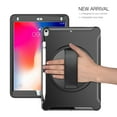 thumbnail image 4 of Dteck Case For Apple iPad Air 3rd Generation 10.5" (2019),iPad Pro 10.5" (2017) Shockproof Three-Layer Heavy Duty Protector Rubber Hard kickstand Hand Strap Cover 10.5-inch,Black, 4 of 6