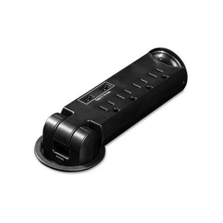 UPC: 0035255339926 | Lorell Pull-Out Powerstrip 2100 Joules Black 33992