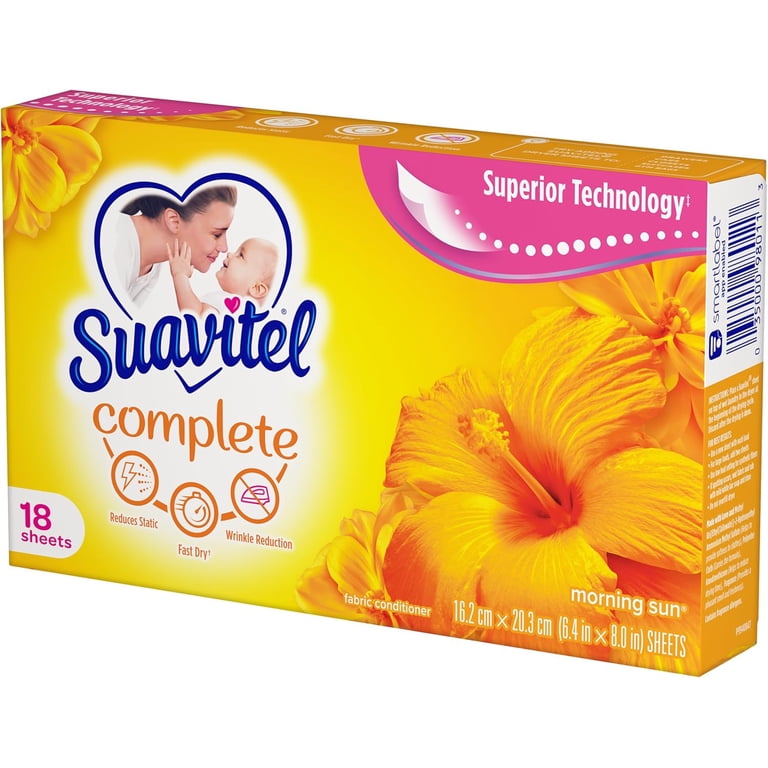 Suavitel, Softener Sheets, Morning Sun 18 ct, Fabric Softening and