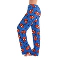 thumbnail image 6 of Spider Hero Women's Pajama Pants Loose Lounge Wear Elastic Waist Drawstring Sleepwear Graphic Printed Casual Home Pajamas Soft Straight Leg Pj Bottoms for Everyday Comfort, Dark Blue, XL, 6 of 7