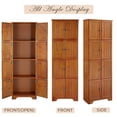 thumbnail image 6 of CKEASEAN Farmhouse Tall Storage Cabinet with 8 Doors, 72" H Wooden Kitchen Pantry with 4 Shelves, 4-Tier Freestanding Bookshelf, Rack for Living Room, Bathroom, 6 of 8