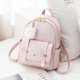 thumbnail image 3 of Mochila de moda para niñas, Mini mochila, bolso para mujeres, adolescentes, bolso de cuero PU, mochila con pompón, bolso de hombro, 3 of 3