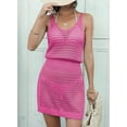 thumbnail image 5 of Summer Crochet Hollow Out Knit Beach Bathing suit Swim Cover Ups Cruise Outfits Vacation Dresses for Women 2024, 5 of 12