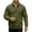 Army Green, variant on Men Sweatshirts Solid Waffle Knit Quarter Zip Pullover Top Chest Pocket Stand Collar Long Sleeve Loose Casual Top Black M