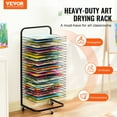 thumbnail image 2 of VEVOR Art Drying Rack 25 Removable Shelves Paint Drying Rack With Wheels Black, 2 of 9