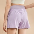 thumbnail image 5 of Sngxgn Women's High Waisted Stretchy Casual Shorts Casual Shorts(Purple,XXL), 5 of 8