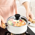 thumbnail image 2 of Household Pot Glass Lid Cookware Glass Cover Replacement Pot Lid Shockproof Wok Cover, 2 of 9