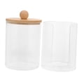 thumbnail image 4 of FESTFENDS Cotton Swab Storage Jar Lidded Cotton Swab Box Transparent 1Set, 4 of 8