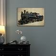 thumbnail image 2 of wall26 - Tank Engine Canvas Wall Art - Vintage Train on Abstract Background - Gallery Wrap Modern Home Art | Ready to Hang - 16x24 inches, 2 of 3