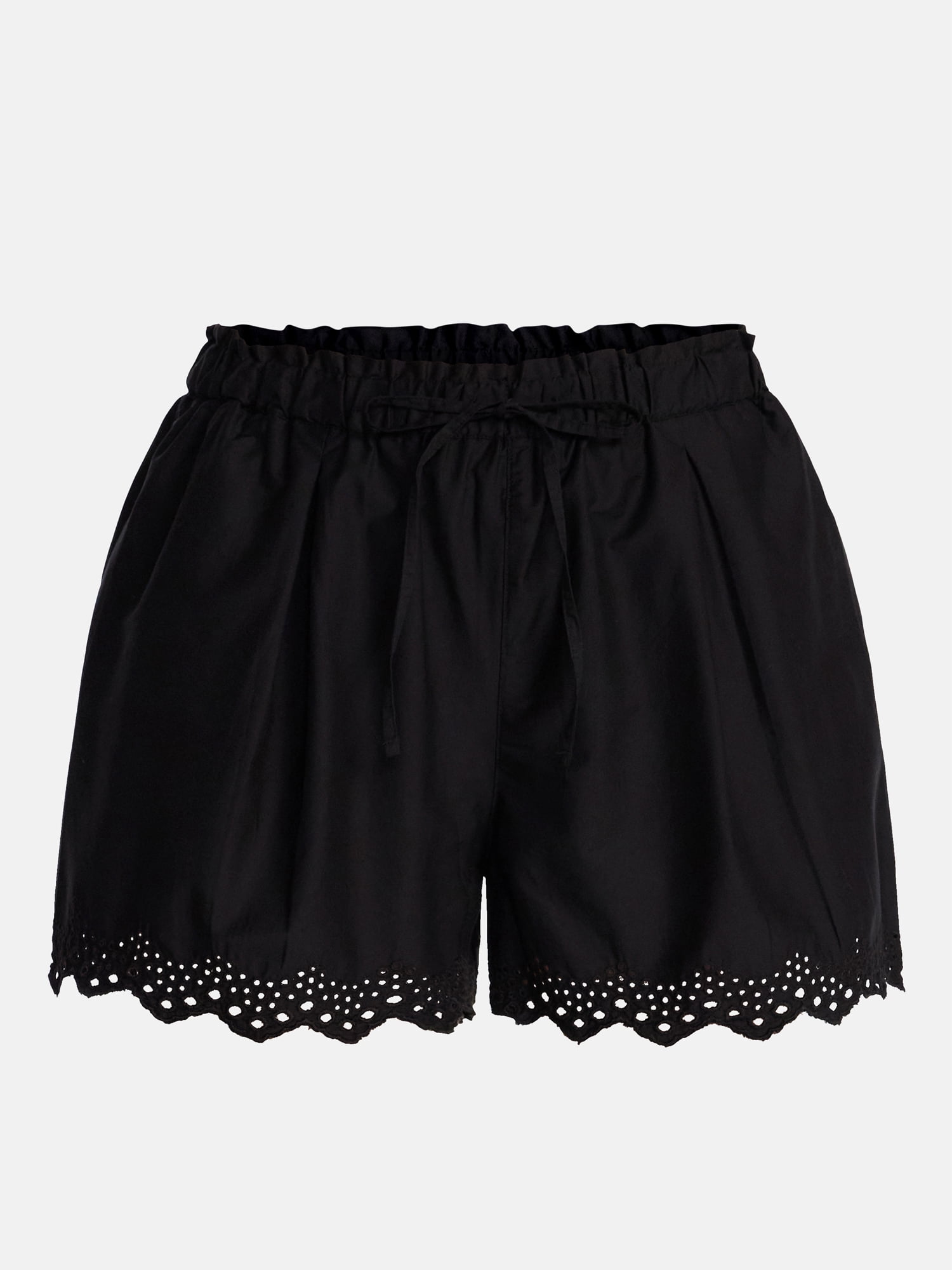 Time and Tru Women's Eyelet Trim Shorts, Sizes XS-XXXL