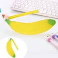 thumbnail image 3 of Porte-crayon en Silicone en Forme de Banane, Lavable Durable, Fermeture Éclair, pour Papeterie Rangement de Pinceaux Cosmétiques, 3 of 6