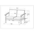 thumbnail image 6 of Amazonia Cahais Wood 8 Pieces Patio Conversation Set with Comfortable Gray Cushions, 6 of 11