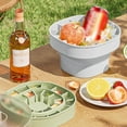 thumbnail image 5 of Collapsible Silicone Tray With Ice Bucket Foldable Freezer For Cocktail Party RV Camping Expandable Reusable Ice Maker, 5 of 5
