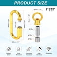 thumbnail image 2 of 2 Pack M10 Lifting Eye Nut Kit, Bolt Screw Ring, 132 lbs Gold, 2 of 7