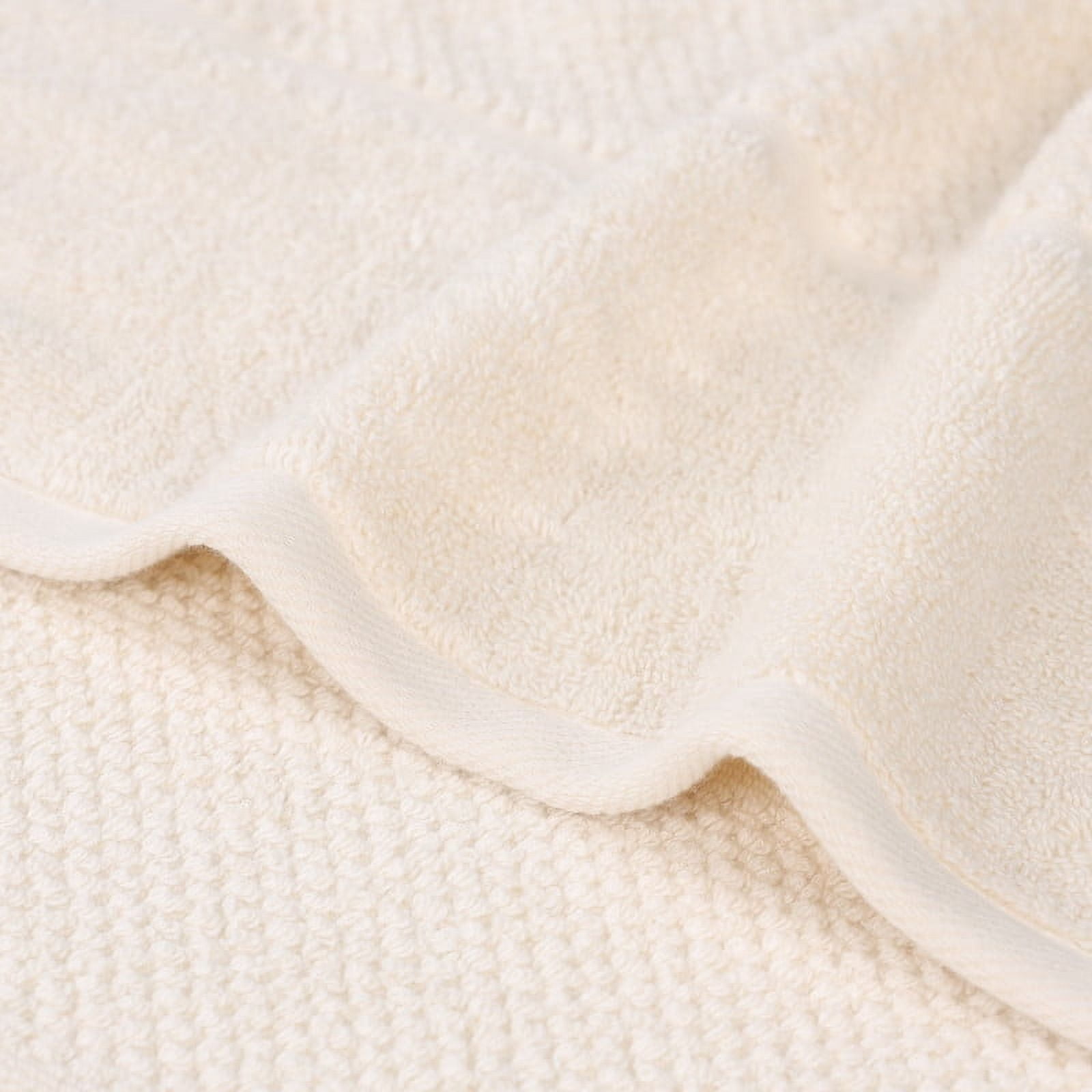 Superior Mile Smart Twist Cotton Medium Weight Bath Towels, Set of 2, Ultra Absorbant Towels, Ivory