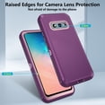 thumbnail image 5 of Asuwish Compatible with Samsung Galaxy S10e Phone Case Hybrid Rugged Shockproof Hard Protective Drop Proof Full Body Heavy Duty Mobile Cell Cover for S 10e 10se Se10 Women Men Purple, 5 of 7
