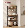 thumbnail image 2 of Cafetería Bakers Rack VASAGLE con almacenamiento, 6 niveles, color marrón rústico, 2 of 9