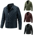 thumbnail image 2 of Abrigo acolchado para hombre con bolsillos Cuello alto Chaqueta con cremallera, 2 of 6