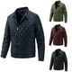 thumbnail image 4 of Abrigo acolchado para hombre con bolsillos Cuello alto Chaqueta con cremallera, 4 of 6