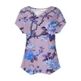 thumbnail image 4 of Fiudx Camisetas para Mujer Top Informal de Primavera y Verano de Manga Corta con Cuello En V para Mujer, 4 of 4