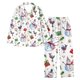 thumbnail image 1 of Gibobby camisón de seda para mujer Conjunto de pantalón de manga larga informal con copos de nieve y estampado completo de solapa navideña para mujer (Blanco, L), 1 of 3