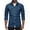 Blue, variant on Evdexr Mens Long Sleeve Shirts Big and Tall Cowboy Jean Shirt Denim Spread Collar Western Tops Distressed Button Down Regular Fit Work T Shirts Navy 3XL