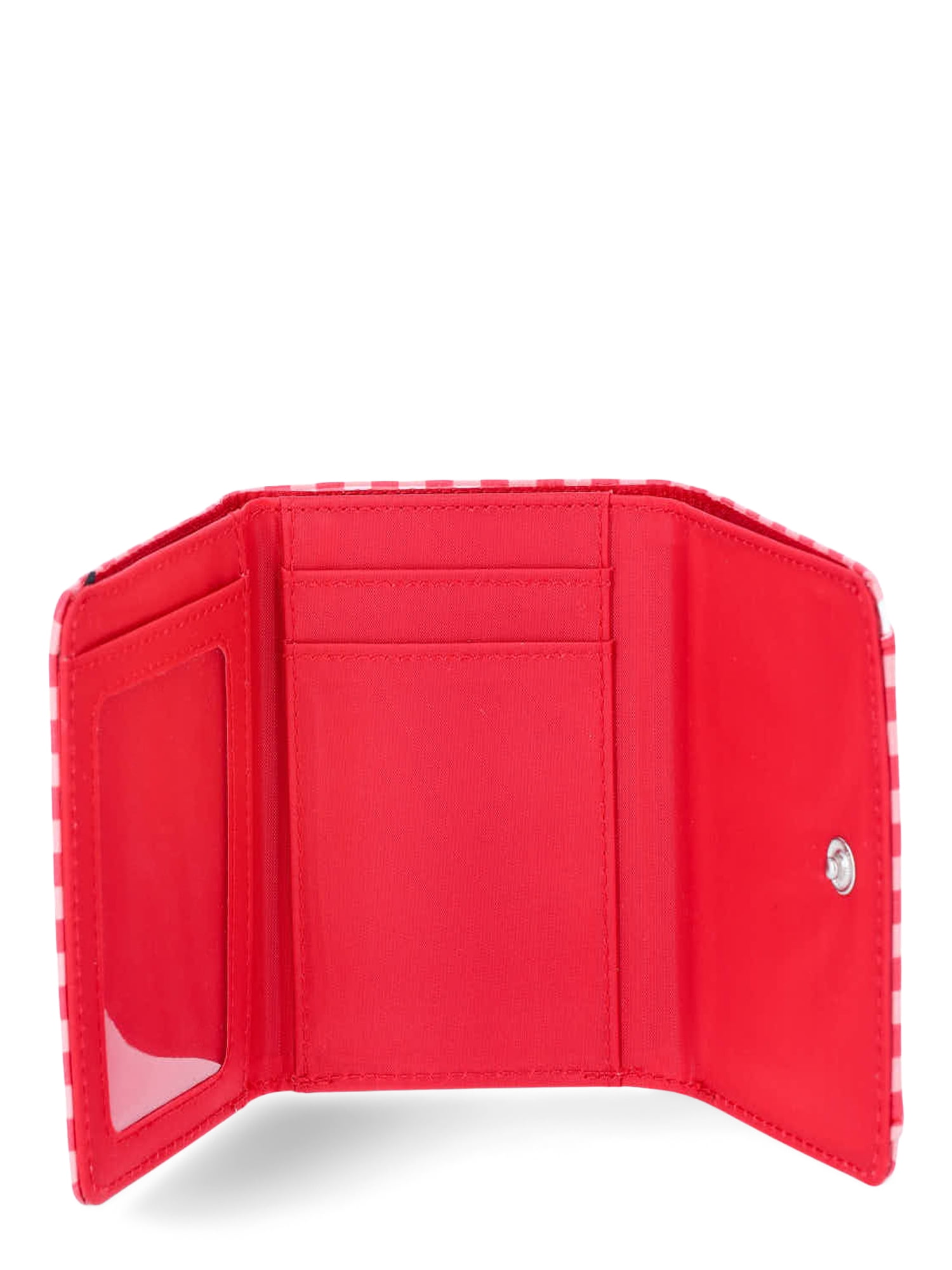 No Boundaries Trifold Wallet, Just Red Gingham