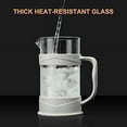 thumbnail image 3 of PARACITY Plastic lid French press 11.8 oz/350ml,Camping Mini Coffee/Tea Press of 304 Stainless Steel Filter and Heat Resistant Glass, 3 of 6