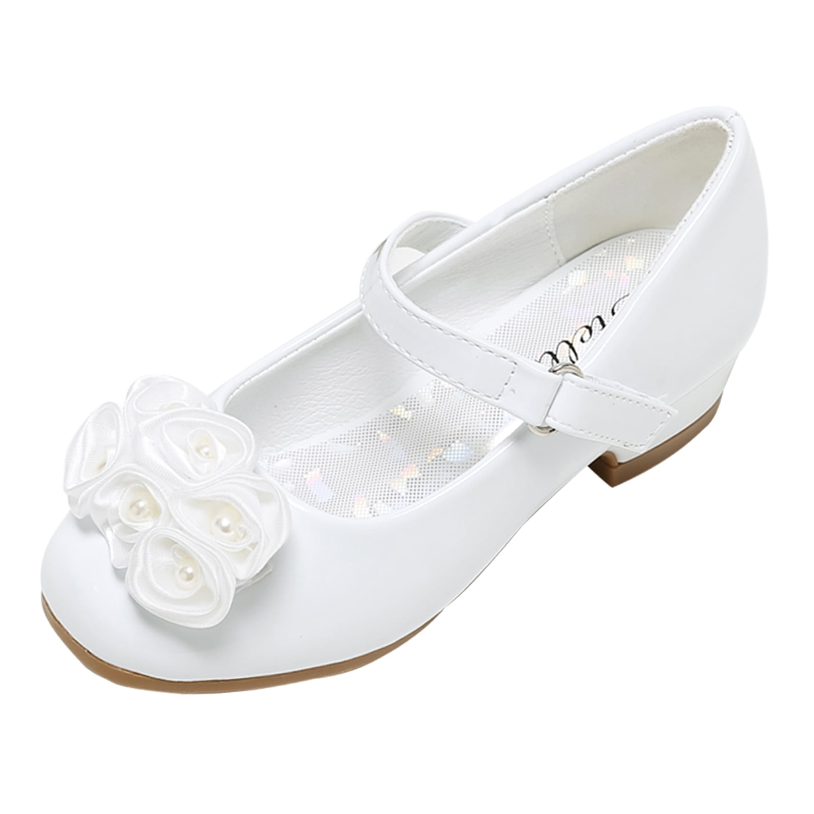 Stelle Girls White Mary Jane Shoes Low Heel Easter First Communion ...