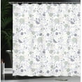 thumbnail image 3 of Ambesonne Floral Shower Curtain, Shabby Blooms Nature Print, 69"Wx84"L, Pale Reseda, 3 of 4