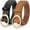 B-black+brown, variant on 2 Pack Women Belts for Jeans Pants Fashion Ladies Dress Belt with Gold Buckle