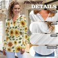 thumbnail image 6 of DISNIMO Sunflower Printed Hoodies for Women Long Sleeve Sweatshirts V Neck Pullover Tops Drawstrings Shirts for Women, XL, 6 of 7
