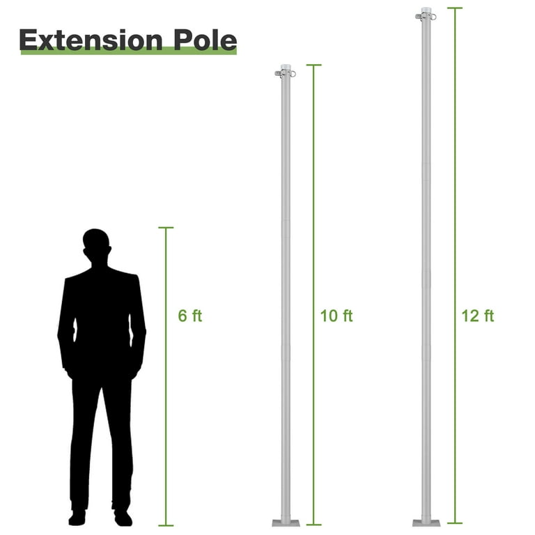 Sail canopy outlet pole