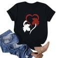 thumbnail image 5 of HOMBOM Womens T Shirts Graphic Tees Summer Maple Leaf Print Short Sleeve Black Soft Crew Neck Tops for Ladies, 5 of 5