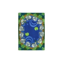 Tranquil Pond 7'8" x 10'9" Area Rug In Color Multi-Color:Multi,Material:Nylon