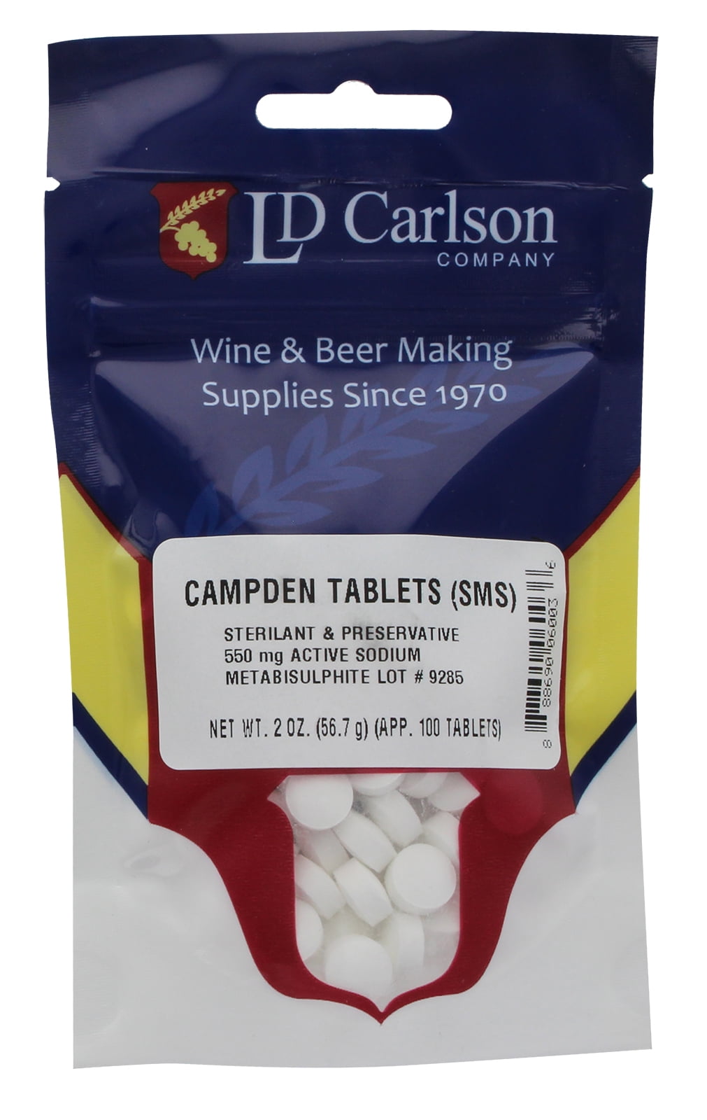 Campden Tablets (sodium metabisulfite) 2 Oz(100 Tablets)