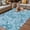 Blue, variant on Light Blue Teal Outdoor Rug for Patio/Deck/Porch, Non-Slip Large Area Rug 5 x 8 Ft, Retro Botanical Abstract Art Indoor Outdoor Rugs Washable Area Rugs, Reversible Camping Rug Carpet Runner