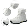 thumbnail image 5 of Xiaoxatg Women's Boots Couples Winter Plus Thick Warm Lace Up Boots for Men and Women 8.5 White, 5 of 9