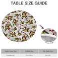 thumbnail image 6 of White Christmas Candy Cane Pattern Round Fitted Tablecloth with Elastic Edge,Dining Table Cover Waterproof,Outdoor Round Tablecloth for Camping,Dining,Indoor and Outdoor, 6 of 7