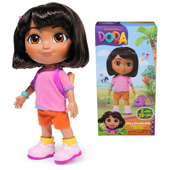Muñeca Dora Sing & Explore con música, efectos de sonido y accesorios